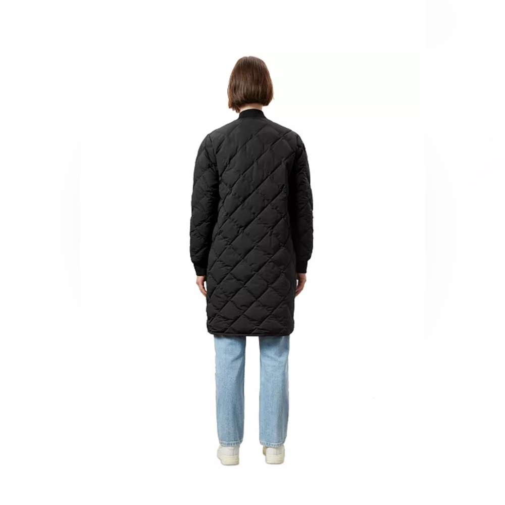 Frank & Oak Skyline Reversible Long Bomber in Black - Picture 3 of 8